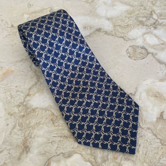 Celine Macadam 100% Silk Tie - Picture 4 of 9